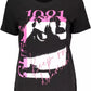 Black Cotton Women T-Shirt