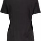 Black Cotton Women T-Shirt