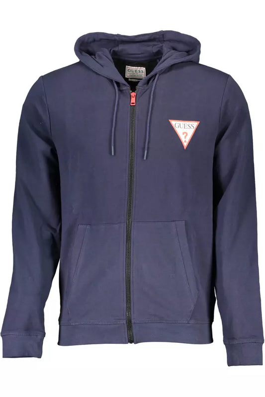 Blue Cotton Men Sweater