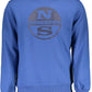 Blue Cotton Men Sweater
