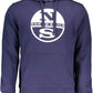 Blue Cotton Men Sweater