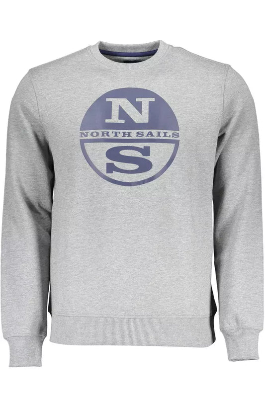 Gray Cotton Men Sweatshirt