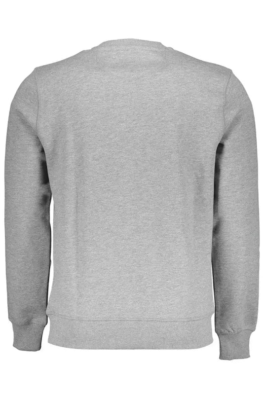 Gray Cotton Men Sweatshirt