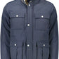Blue Polyester Men Jacket