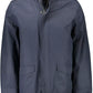 Blue Polyester Men Jacket