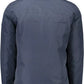 Blue Polyester Men Jacket
