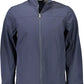 Blue Polyester Men Jacket