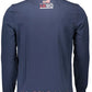 Blue Cotton Men Polo Shirt