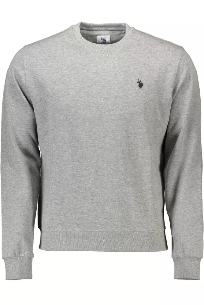 Gray Cotton Men Sweater