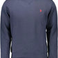 Blue Cotton Men Sweater