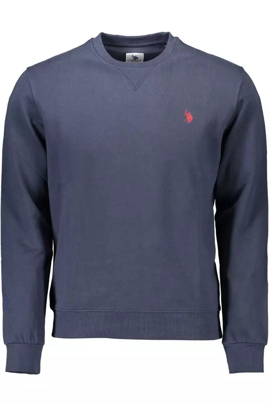 Blue Cotton Men Sweater