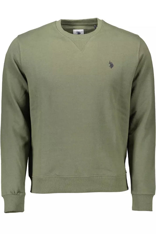Green Cotton Men Sweater