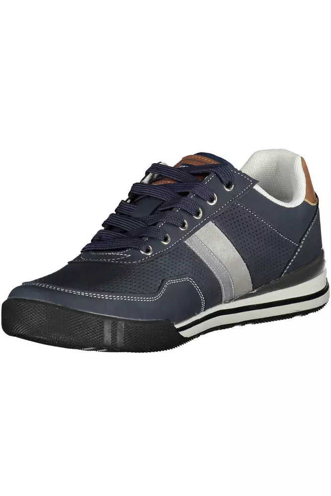 Blue Polyethylene Men Sneaker