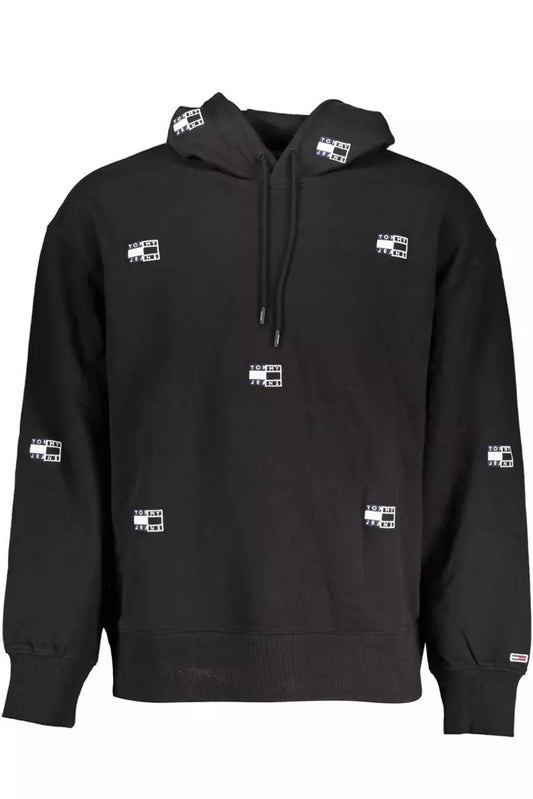 Black Cotton Men Sweater