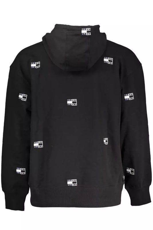 Black Cotton Men Sweater