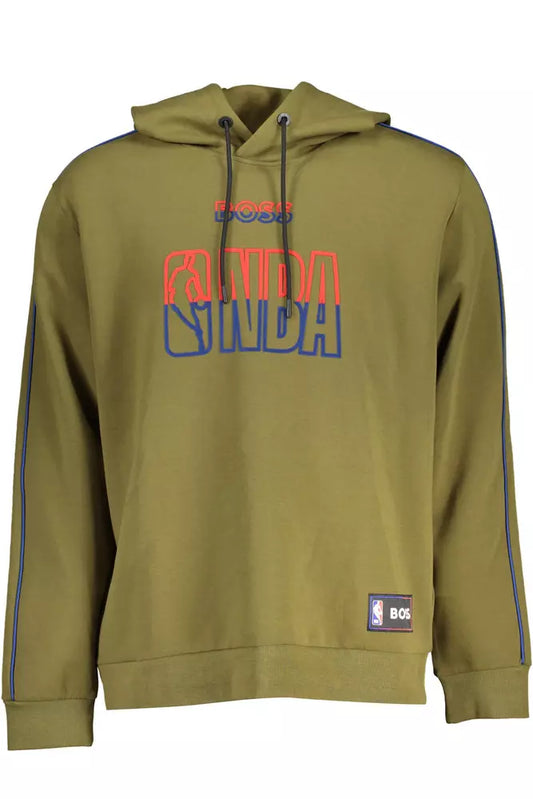 Green Cotton Men Sweater
