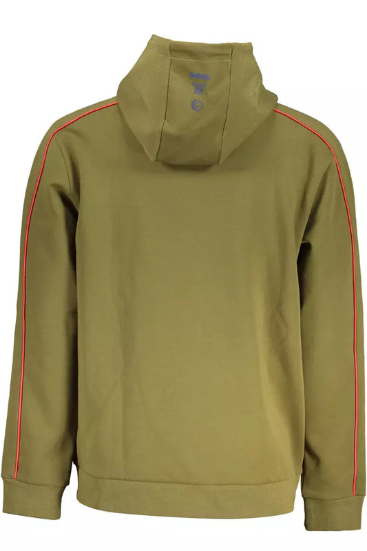 Green Cotton Men Sweater