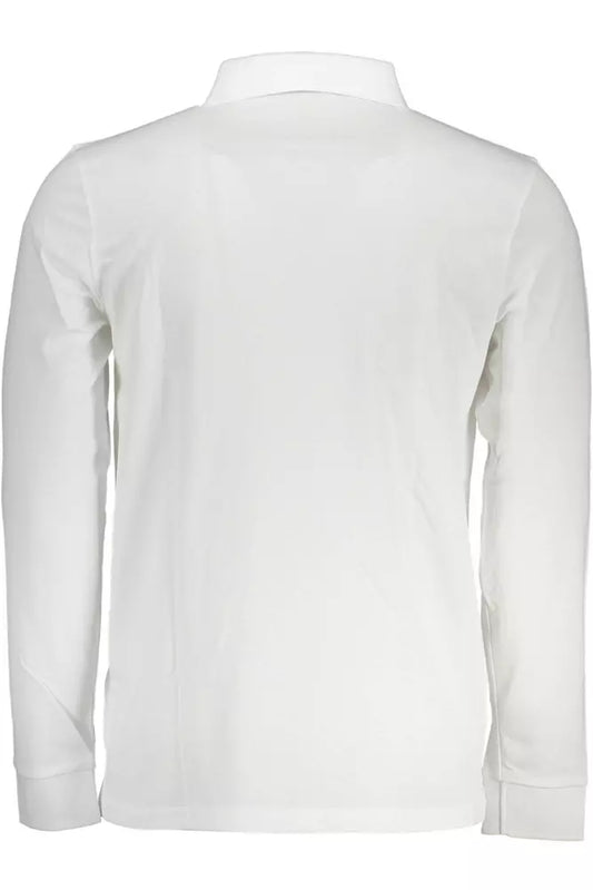 White Cotton Men Polo Shirt