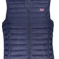 Blue Polyester Men Sleeveless Jacket