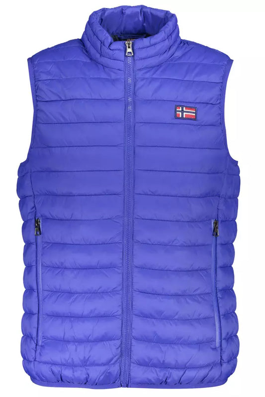 Blue Polyamide Men Jacket