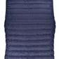 Blue Polyester Men Sleeveless Jacket