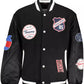 Black Polyester Men Jacket