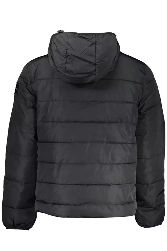 Black Polyester Men Jacket