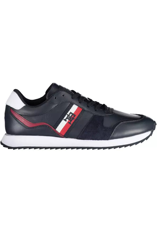 Blue Leather Men Sneaker