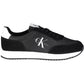 Black Polyester Men Sneaker