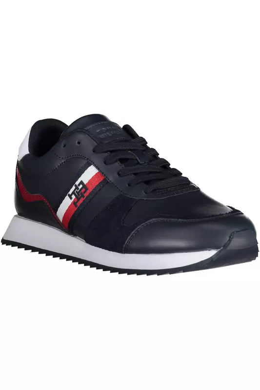 Blue Leather Men Sneaker