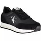 Black Polyester Men Sneaker