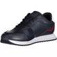 Blue Leather Men Sneaker