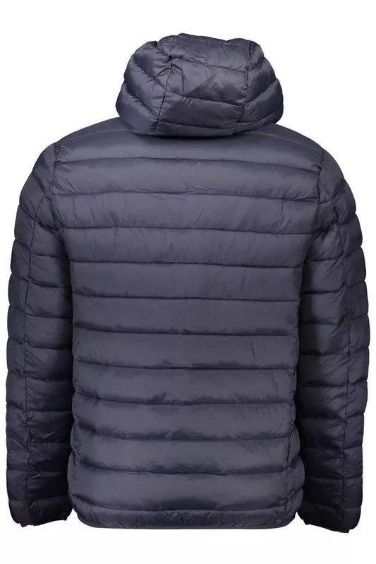 Blue Polyamide Men Jacket