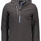 Black Polyester Men Jacket