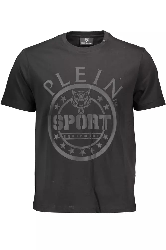 Black Cotton Men T-Shirt