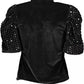 Black Polyester Women Top
