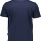 Blue Cotton Men T-Shirt