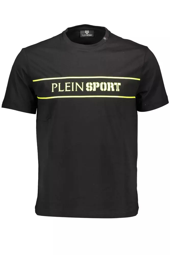 Black Cotton Men T-Shirt