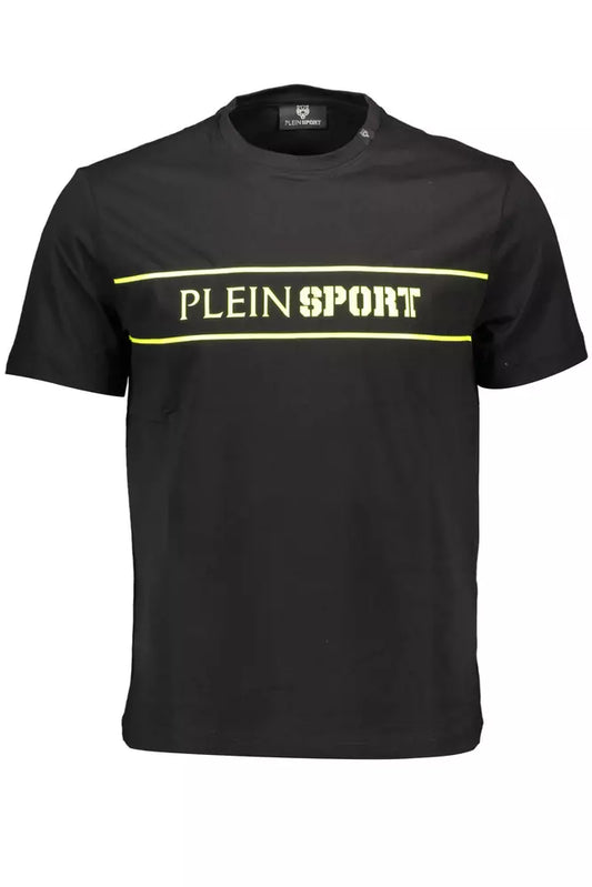 Black Cotton Men T-Shirt