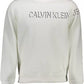"White Cotton Men Sweater with Contrasting Details"