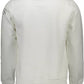 "White Cotton Men Sweater with Contrasting Details"