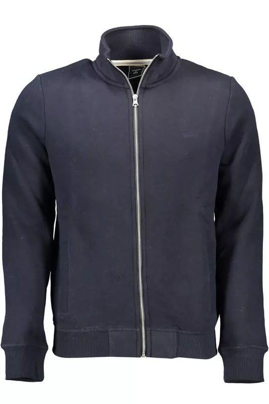 Blue Cotton Men Sweater