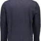 Blue Cotton Men Sweater
