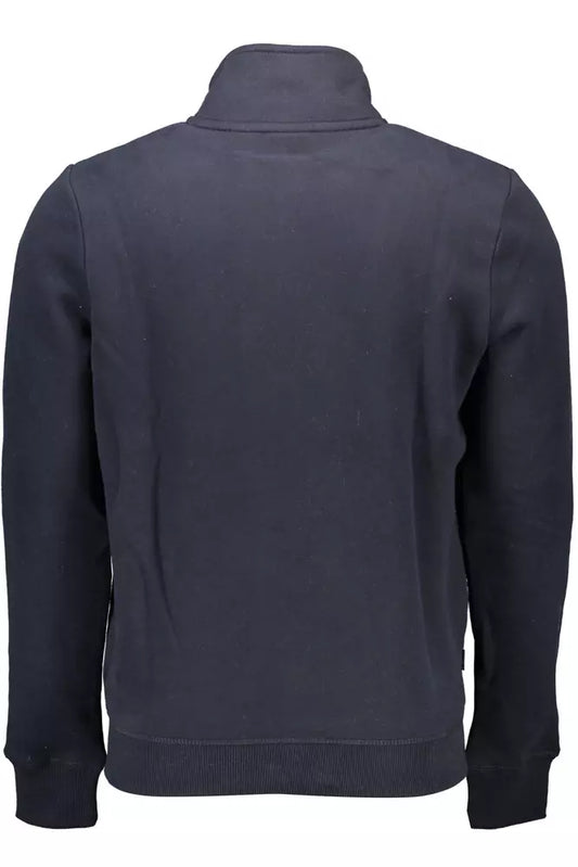 Blue Cotton Men Sweater