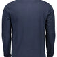 Blue Cotton Men Polo Shirt