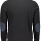 Black Cotton Men Polo Shirt