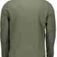 Green Cotton Men Polo Shirt