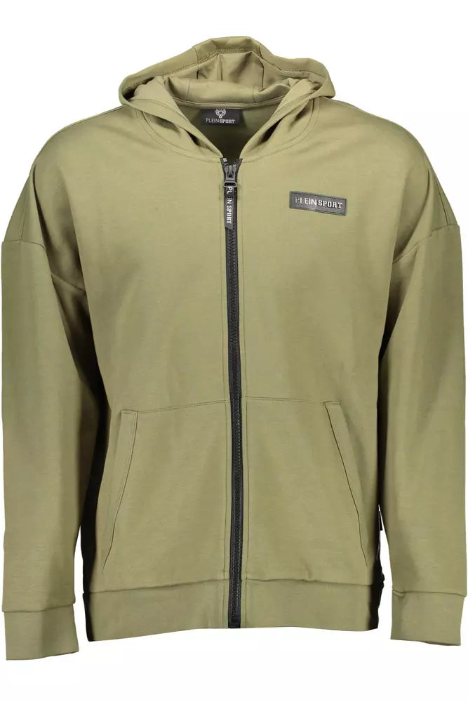 Green Cotton Men Sweater