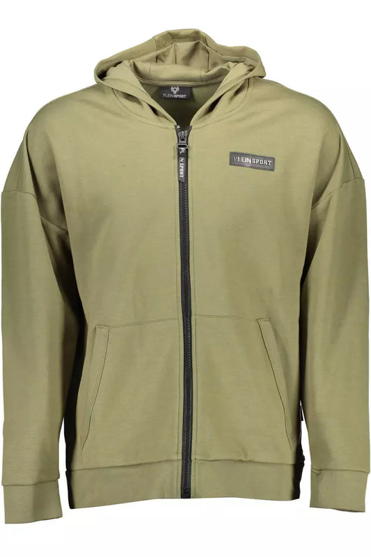 Green Cotton Men Sweater