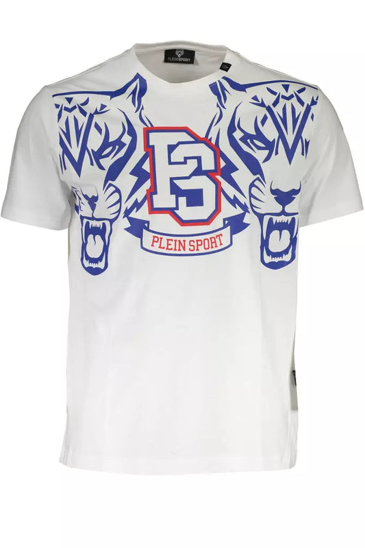 White Cotton Men T-Shirt